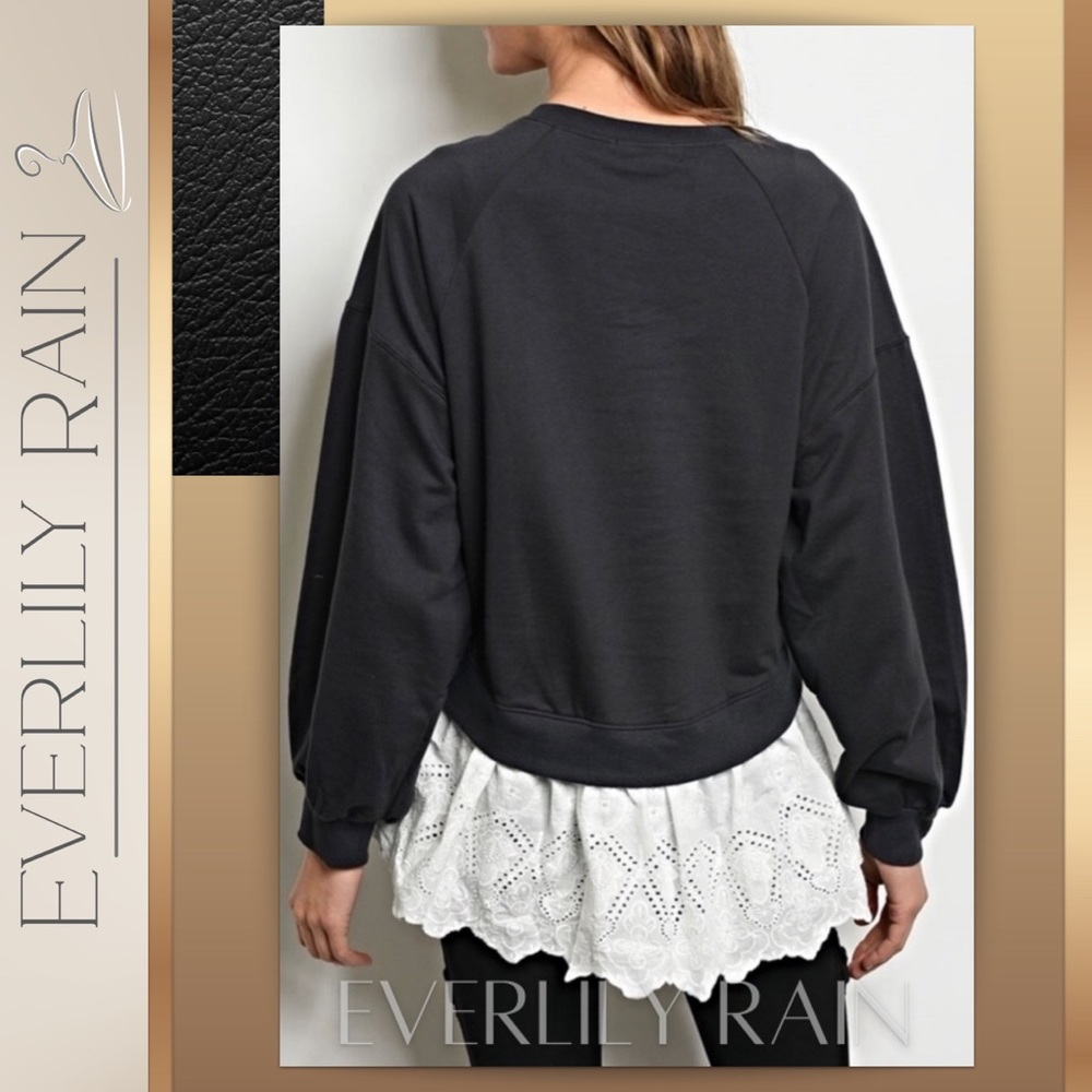 Mixed Media Layered Look Top - Picture 2 of 5